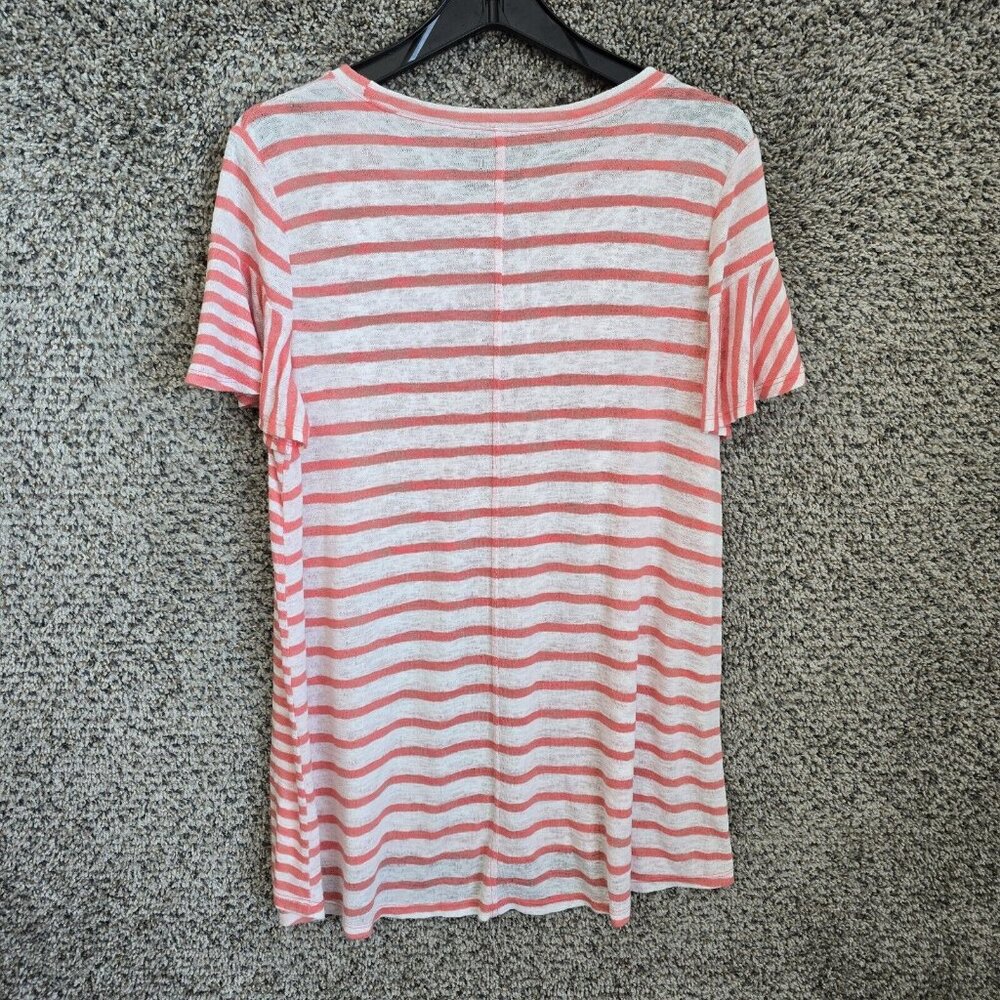 Lane Bryant Top Womens‎ Plus 14/16 Pink Striped Scoop Neck Rayon Blend Ladies - Picture 7 of 7